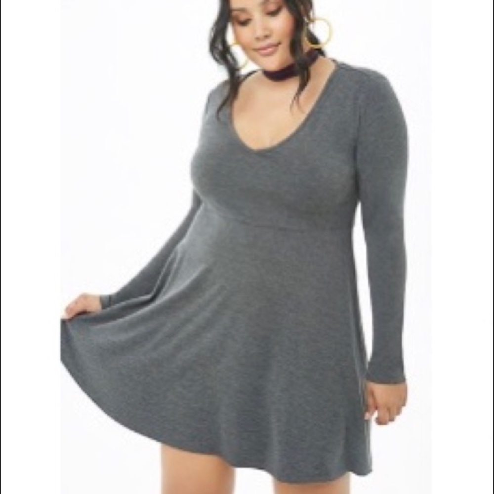 Robbed Skater Dress